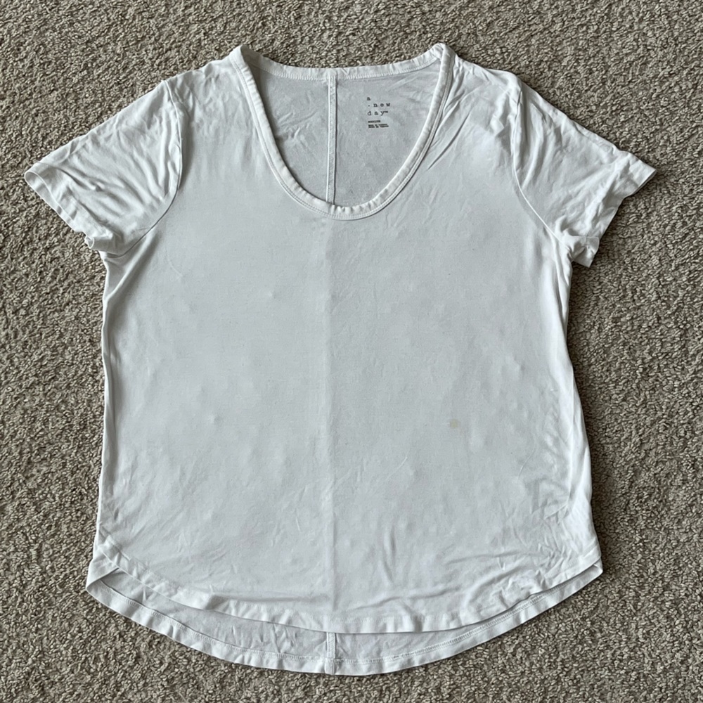 Soft white T-shirt; (size medium)